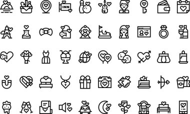 Date night icons High-Quality Vector Icons Collection with Editable Stroke. Ideal for Professional and Creative Projects. clipart