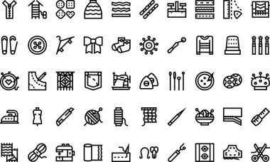 Sewing icons High-Quality Vector Icons Collection with Editable Stroke. Ideal for Professional and Creative Projects. clipart