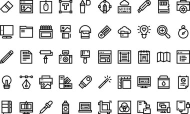 Düzenlenebilir Vuruşlu Grafik Tasarım Simgeleri Yüksek Kaliteli Vektör Simgeleri Koleksiyonu. Profesyonel ve Yaratıcı Projeler için ideal