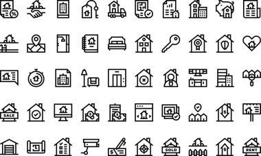 Düzenlenebilir Vuruşlu Yüksek Kalite Vektör Simgeleri Koleksiyonu. Profesyonel ve Yaratıcı Projeler için ideal