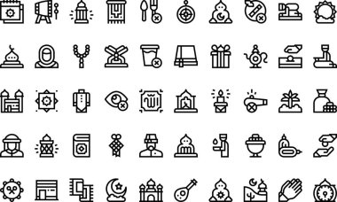 Ramadan icons High-Quality Vector Icons Collection with Editable Stroke. Ideal for Professional and Creative Projects clipart