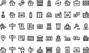 Düzenlenebilir Vuruşlu Yüksek Kalite Vektör Simgeleri Koleksiyonu. Profesyonel ve Yaratıcı Projeler için ideal.