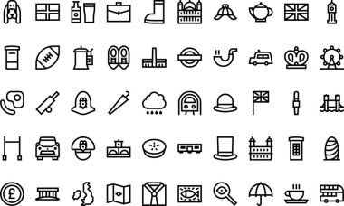 İngiltere Yüksek Kalite Vektör Simgesi Koleksiyonunu Düzenlenebilir Vuruşla simgeledi. Profesyonel ve Yaratıcı Projeler için ideal.