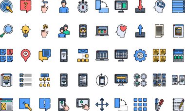 Düzenlenebilir Vuruşlu Kullanıcı deneyimi simgeleri Yüksek Kalite Vektör Simgeleri Koleksiyonu. Profesyonel ve Yaratıcı Projeler için ideal.