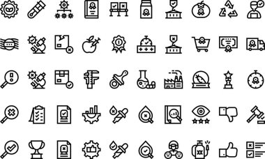 Quality control icons High-Quality Vector Icons Collection with Editable Stroke. Ideal for Professional and Creative Projects. clipart