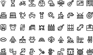 Çocuk etkinlikleri Yüksek Kaliteli Vektör Simgeleri Koleksiyonunu Düzenlenebilir Vuruşla simgeler. Profesyonel ve Yaratıcı Projeler için ideal