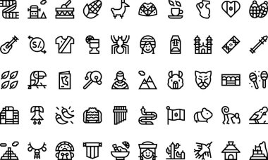 Peru icons High-Quality Vector Icons Collection with Editable Stroke. Ideal for Professional and Creative Projects clipart