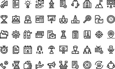 İnsan Kaynakları Yüksek Kaliteli Vektör Simgeleri Koleksiyonu Düzenlenebilir Vuruşlu simgeleri. Profesyonel ve Yaratıcı Projeler için ideal