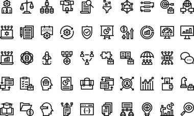 Business intelligence icons High-Quality Vector Icons Collection with Editable Stroke. Ideal for Professional and Creative Projects clipart