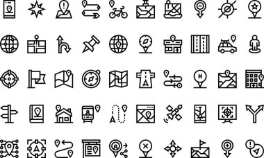 Location icons High-Quality Vector Icons Collection with Editable Stroke. Ideal for Professional and Creative Projects clipart