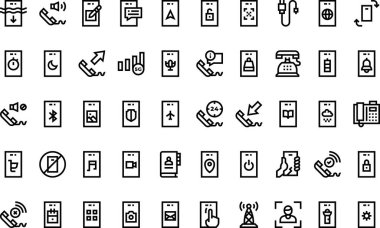 Düzenlenebilir Vuruşlu Telefon Simgeleri Yüksek Kalite Vektör Simgeleri Koleksiyonu. Profesyonel ve Yaratıcı Projeler için ideal.