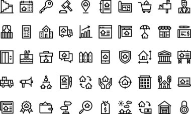 Düzenlenebilir Vuruşlu Yüksek Kalite Vektör Simgeleri Koleksiyonu. Profesyonel ve Yaratıcı Projeler için ideal.