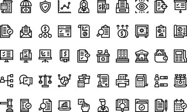 Düzenlenebilir Vuruşlu Yüksek Kalite Vektör Simgeleri Koleksiyonunu Denetle. Profesyonel ve Yaratıcı Projeler için ideal.