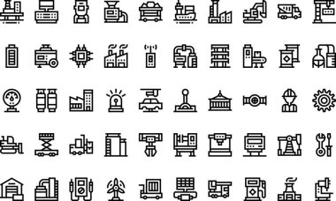 Sektör simgeleri: Düzenlenebilir Vuruşlu Yüksek Kalite Vektör Simgeleri Koleksiyonu. Profesyonel ve Yaratıcı Projeler için ideal.