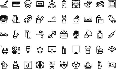 Addictions icons High-Quality Vector Icons Collection with Editable Stroke. Ideal for Professional and Creative Projects clipart