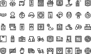 Delivery icons High-Quality Vector Icons Collection with Editable Stroke. Ideal for Professional and Creative Projects. clipart