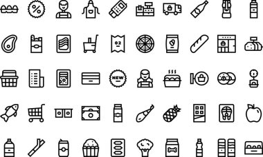 Düzenlenebilir Vuruşlu Yüksek Kaliteli Vektör Simgeleri Koleksiyonu simgeleri. Profesyonel ve Yaratıcı Projeler için ideal