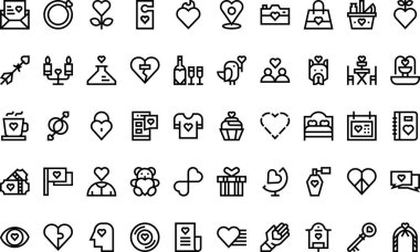 Düzenlenebilir Vuruşlu Yüksek Kaliteli Vektör Simgeleri Koleksiyonu simgeleri. Profesyonel ve Yaratıcı Projeler için ideal