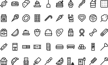 Sweets and candies icons High-Quality Vector Icons Collection with Editable Stroke. Ideal for Professional and Creative Projects clipart