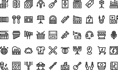 Music store icons High-Quality Vector Icons Collection with Editable Stroke. Ideal for Professional and Creative Projects clipart