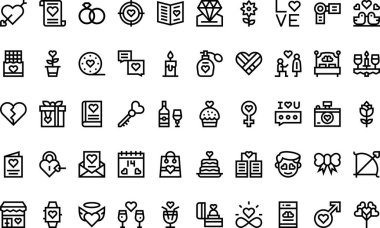 Düzenlenebilir Vuruşlu Yüksek Kaliteli Vektör Simgeleri Koleksiyonu simgeleri. Profesyonel ve Yaratıcı Projeler için ideal