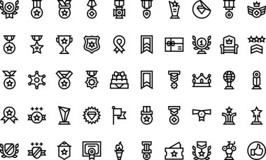 Reward and badges icons High-Quality Vector Icons Collection with Editable Stroke. Ideal for Professional and Creative Projects clipart