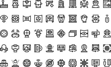 Virtual reality icons High-Quality Vector Icons Collection with Editable Stroke. Ideal for Professional and Creative Projects clipart