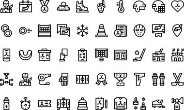 Düzenlenebilir Vuruşlu Hokey simgeleri Yüksek Kaliteli Vektör Simgeleri Koleksiyonu. Profesyonel ve Yaratıcı Projeler için ideal.