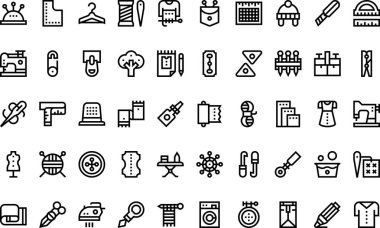 Düzenlenebilir Vuruşla Yüksek Kalite Vektör Simgeleri Koleksiyonu Dikiliyor. Profesyonel ve Yaratıcı Projeler için ideal.