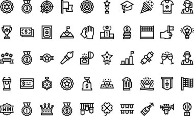 Winning icons High-Quality Vector Icons Collection with Editable Stroke. Ideal for Professional and Creative Projects. clipart