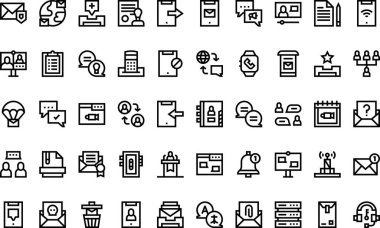 Diyalog varlıkları, Düzenlenebilir Vuruşlu Yüksek Kalite Vektör Simgeleri Koleksiyonu simgeleri. Profesyonel ve Yaratıcı Projeler için ideal.