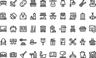 Düzenlenebilir Vuruşlu Ev Yazılımı Simgeleri Yüksek Kaliteli Vektör Simgeleri Koleksiyonu. Profesyonel ve Yaratıcı Projeler için ideal.