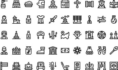 Russia icons High-Quality Vector Icons Collection with Editable Stroke. Ideal for Professional and Creative Projects. clipart