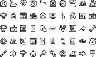 Hayvan evlat edinme simgeleri Düzenlenebilir Vuruşlu Yüksek Kalite Vektör Simgeleri Koleksiyonu. Profesyonel ve Yaratıcı Projeler için ideal.