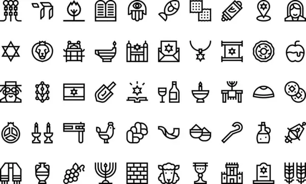 Yahudilik Yüksek Kaliteli Vektör Simgeleri Koleksiyonu ile Düzenlenebilir Vuruşlar simgesini simgeler. Profesyonel ve Yaratıcı Projeler için ideal.