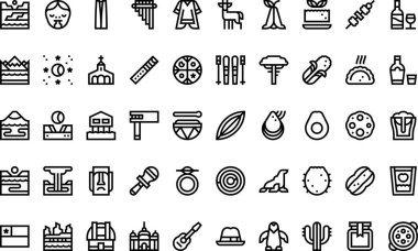  Düzenlenebilir Vuruşlu Yüksek Kaliteli Vektör Simgeleri Koleksiyonu. Profesyonel ve Yaratıcı Projeler için ideal.