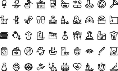 Alternatif tıp simgeleri Yüksek Kalite Vektör Simgeleri Koleksiyonu ve Düzenlenebilir Vuruş. Profesyonel ve Yaratıcı Projeler için ideal.