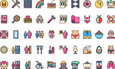 Düzenlenebilir Vuruşlu Vücut Pozitif Simgeleri Yüksek Kaliteli Vektör Simgeleri Koleksiyonu. Profesyonel ve Yaratıcı Projeler için ideal.