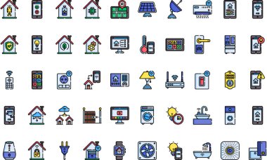 Düzenlenebilir Vuruşlu Akıllı ev simgeleri Yüksek Kaliteli Vektör Simgeleri Koleksiyonu. Profesyonel ve Yaratıcı Projeler için ideal.