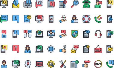 Düzenlenebilir Vuruşla Yüksek Kalite Vektör Simgeleri Koleksiyonunu Destekle. Profesyonel ve Yaratıcı Projeler için ideal.