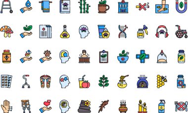 Terapi simgeleri: Düzenlenebilir Vuruşlu Yüksek Kalite Vektör Simgeleri Koleksiyonu. Profesyonel ve Yaratıcı Projeler için ideal.