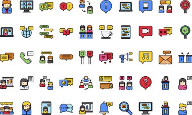 Düzenlenebilir Vuruşlu Yüksek Kalite Vektör Simgeleri Koleksiyonu tartışması simgeleri. Profesyonel ve Yaratıcı Projeler için ideal.