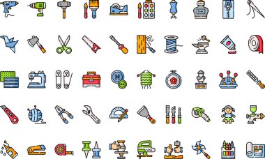 Düzenlenebilir Vuruşlu Yüksek Kalite Vektör Simgeleri Koleksiyonu Yapılandırılıyor. Profesyonel ve Yaratıcı Projeler için ideal.