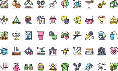 Düzenlenebilir Vuruşlu Yüksek Kaliteli Vektör Simgeleri Koleksiyonu. Profesyonel ve Yaratıcı Projeler için ideal.