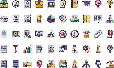 Görev devam simgeleri Düzenlenebilir Vuruşlu Yüksek Kalite Vektör Simgeleri Koleksiyonu. Profesyonel ve Yaratıcı Projeler için ideal.