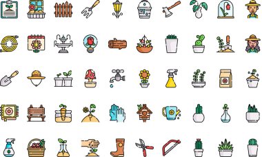 Bahçıvanlık simgeleri Yüksek Kaliteli Vektör Simgeleri Koleksiyonu Düzenlenebilir Vuruşlu. Profesyonel ve Yaratıcı Projeler için ideal.