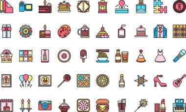 Düzenlenebilir Vuruşlu Yüksek Kaliteli Vektör Simgeleri Koleksiyonu simgeleri. Profesyonel ve Yaratıcı Projeler için ideal.