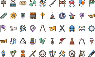 Parade simgeleri Düzenlenebilir Vuruşlu Yüksek Kalite Vektör Simgeleri Koleksiyonu. Profesyonel ve Yaratıcı Projeler için ideal.