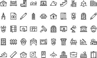 Düzenlenebilir Vuruşlu Yüksek Kaliteli Vektör Simgeleri Koleksiyonu simgeleri. Profesyonel ve Yaratıcı Projeler için ideal