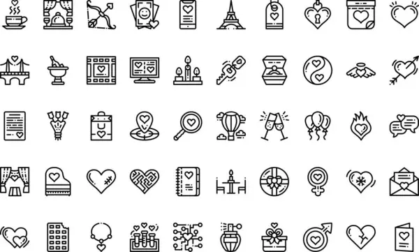 Düzenlenebilir Vuruşlu Yüksek Kaliteli Vektör Simgeleri Koleksiyonu simgeleri. Profesyonel ve Yaratıcı Projeler için ideal